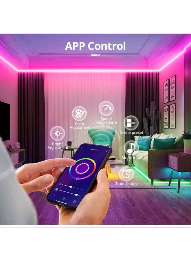UanTii Tuya Wifi DIY Neon Light Strip Smart RGB LED 7Colors Lighting Strip Waterproof Music Sync Cuttable Lighting Strip Works With Tuya Smart Life App and Alexa Google Home 5M - Image 3